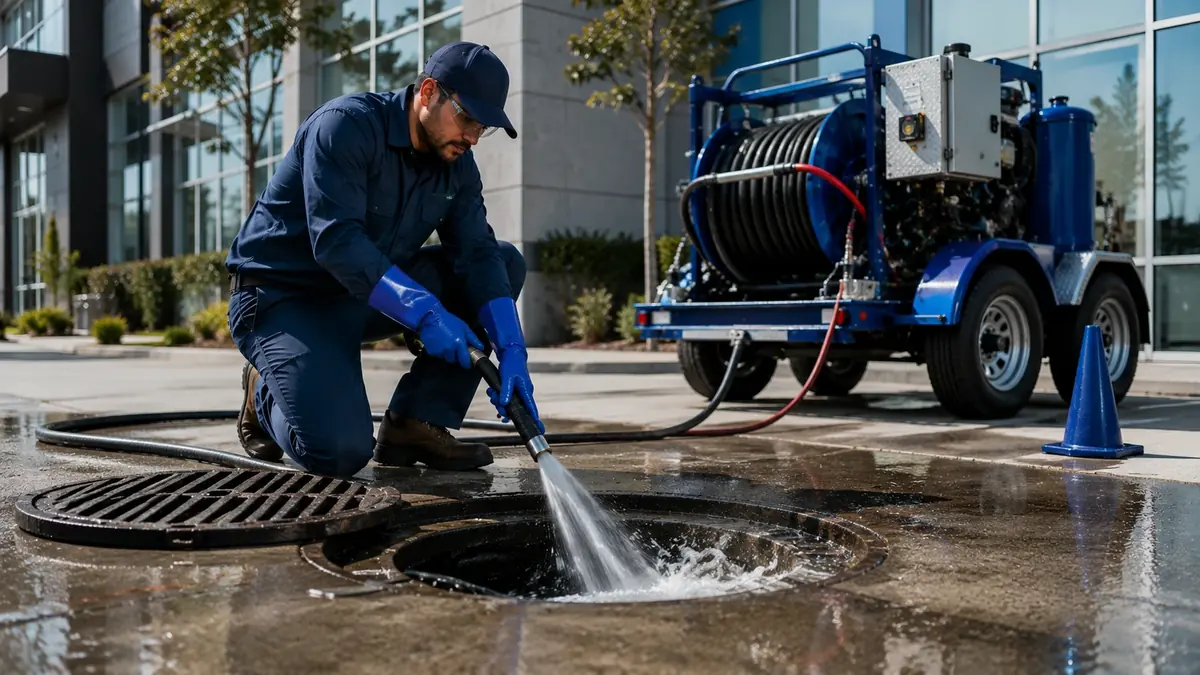 Commercial Hydro Jet Drain Cleaning in North Hills