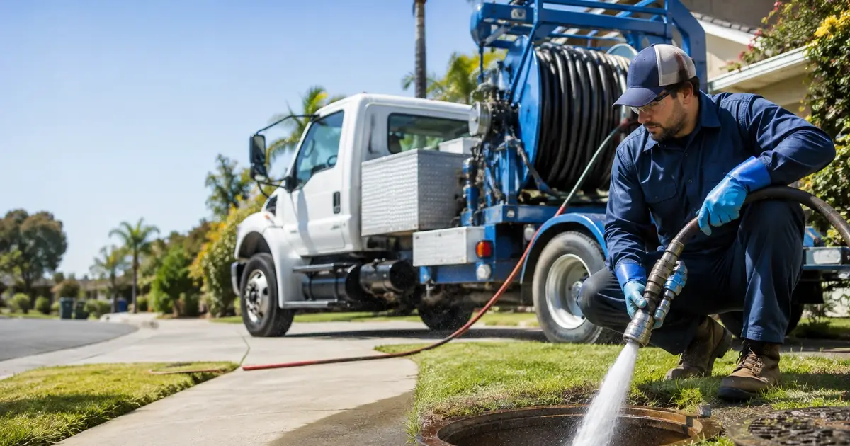 Hydro jet sewer cleaning North Hills