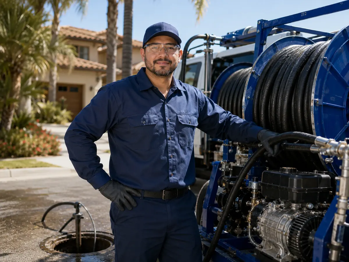 Hydro jet sewer cleaning in North Hills