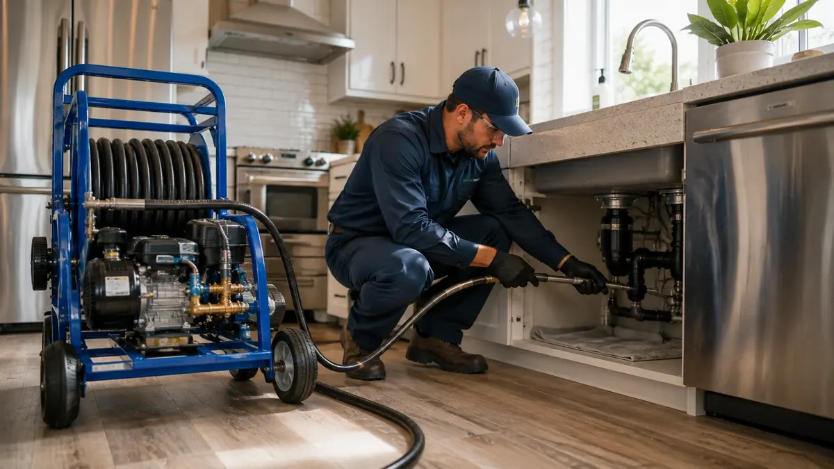 Kitchen Drain Hydro Jetting in North Hills