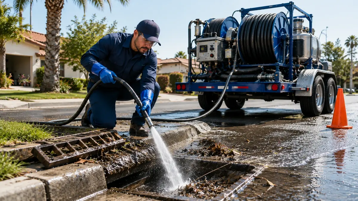 Storm Drain Hydro Jet Cleaning in North Hills